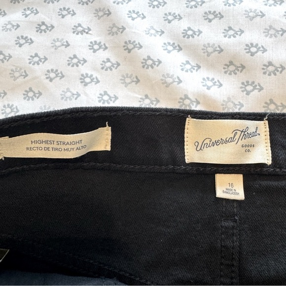 NWT Universal Thread Highest Rise Straight Ankle Jeans - Black Size 16 - Picture 5 of 6